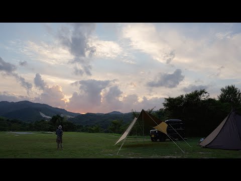 夏の終わりのキャンプASMR【山佐ダムキャンプ場】