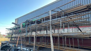 Prefabricated rebar cages #rebar #beamforming #piling #reinforcement #concrete #groundbeam #slab 
