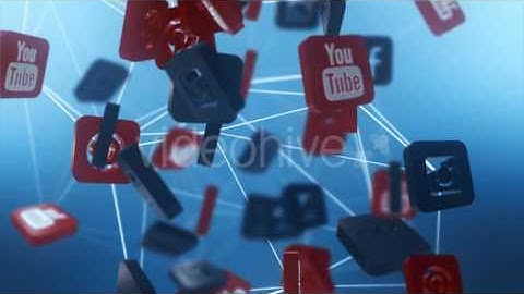 Social Media Icons with Plexus Structure Web 1