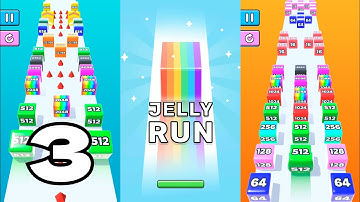 Jelly Run 2048 - ASMR Gameplay Walkthrough Part 3