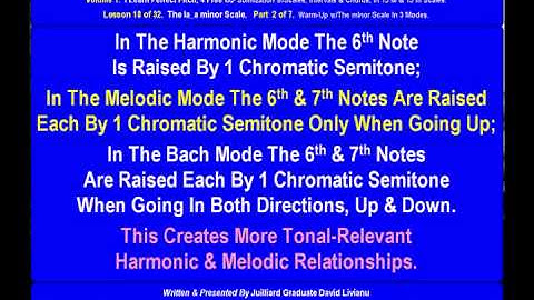 Part 2a. LESSON 18 of 32, The la_a minor scale. THEORY