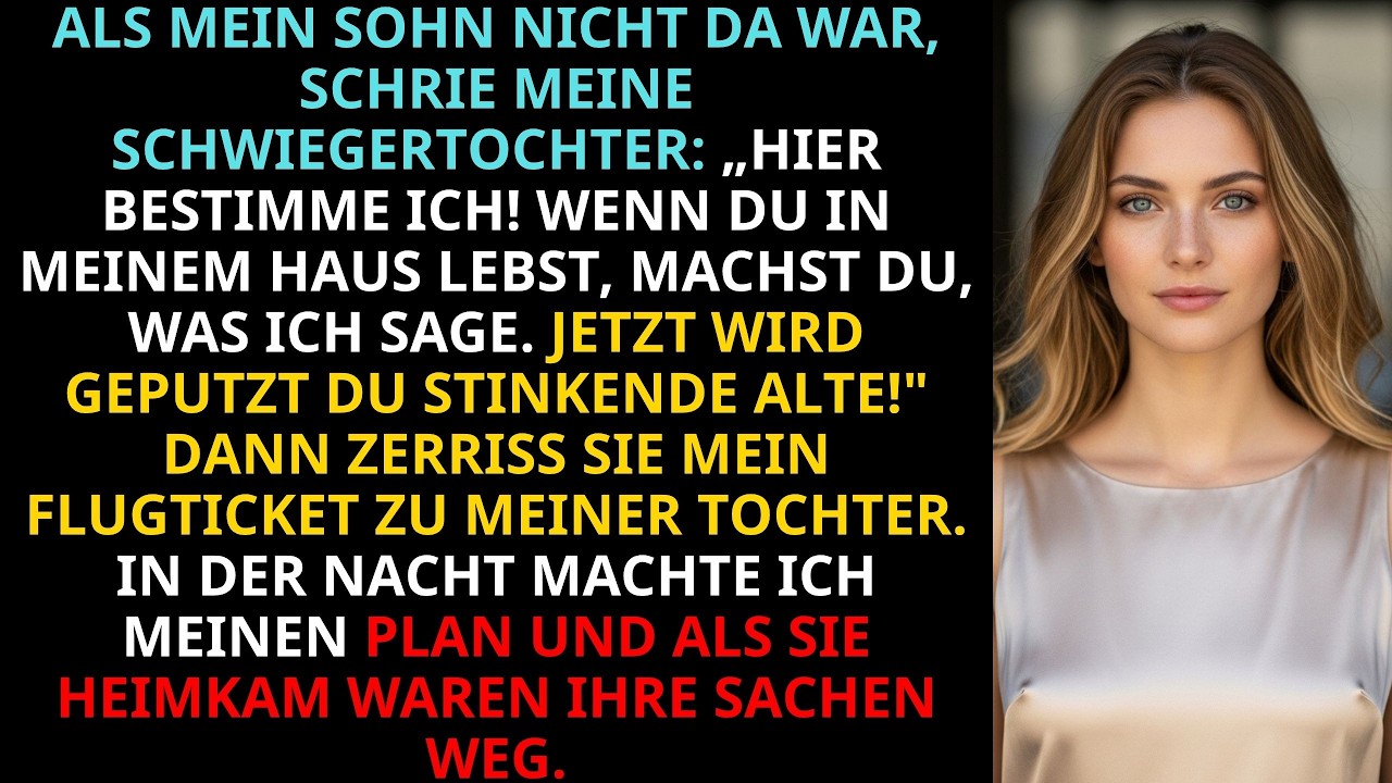 An dem Abend, als ich ihr erzählte, dass ich meine Tochter nach zwei Jahren endlich besuchen wollte, riss meine Schwiegertochter die Flugtickets direkt vor meinen Augen in Stücke. „Du bist eine...