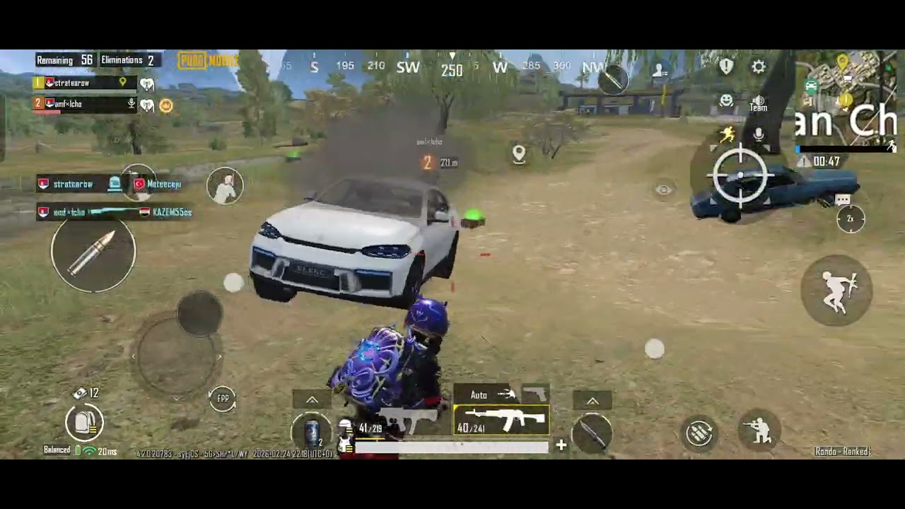 Mortar po sred čelenke celave 