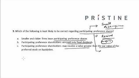 CFA Tutorial: Equity (Participating Preference Shares)