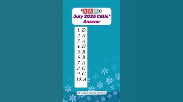 July 2025 AAPC CPC CEUs | Answer Key #CEUs #AAPC #CPC