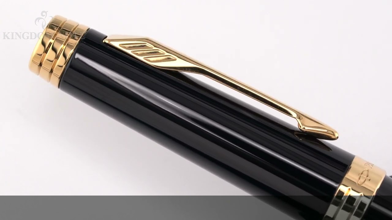 PARKER パーカー 万年筆 プリミエ ラックブラックGT F (旧型) - YouTube