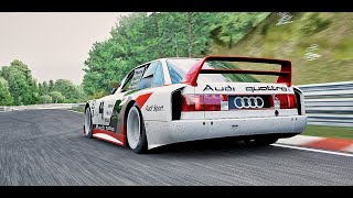 En Audi 90 Quattro IMSA GT0 sur le Nürburgring FM7