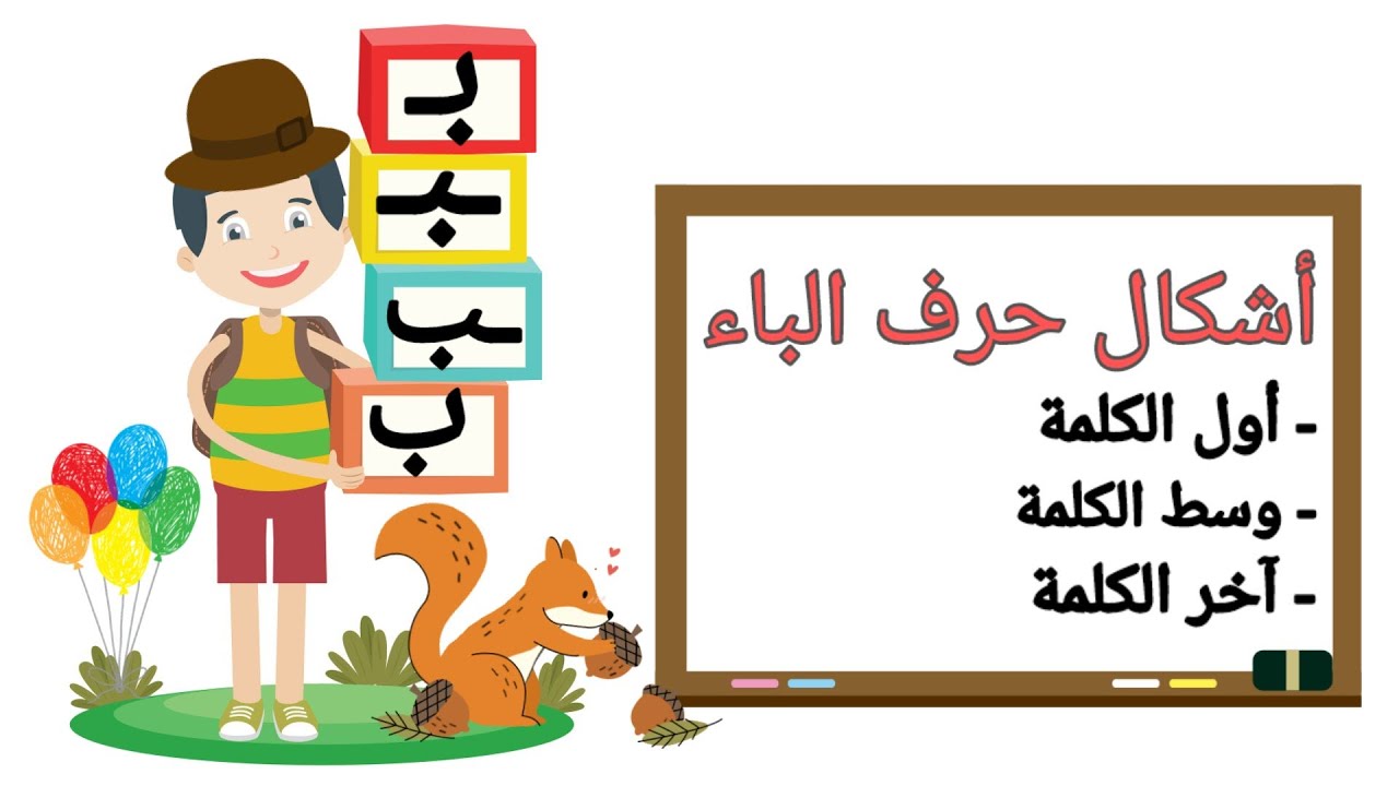 شكل حرف الباء في أول، وسط وآخر الكلمة| حرف الباء أول، وسط وآخر الكلمة|Read Arabic words for kids