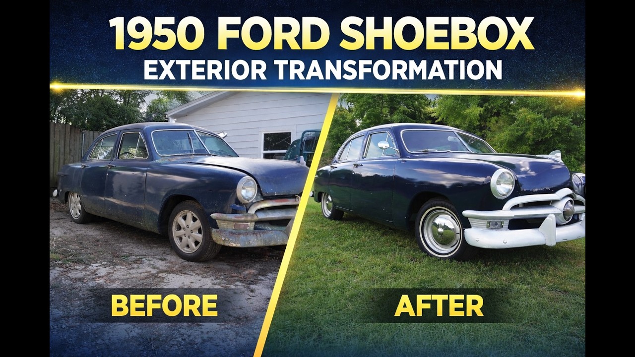 1950 Ford Shoebox Restoration Part 4 | Lowering Springs, Rear Brakes, Paint & Clear Coat (ASMR)