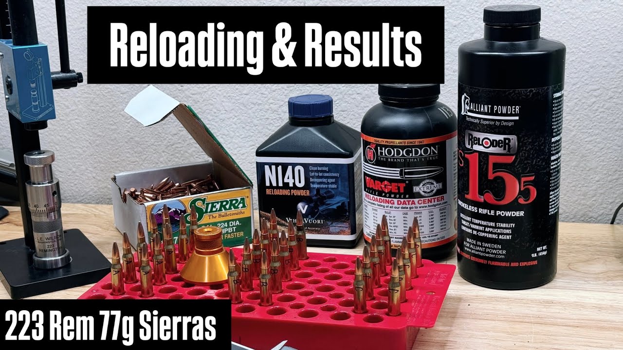 Uintah Precision UPR15 223 Rem 77g Sierra N140 RL155 Varget Reloading & Results