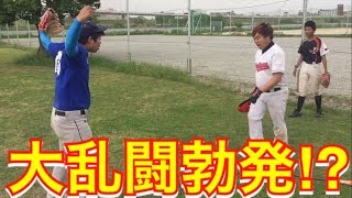 【メジャーリーグあるある】HRを打たれた打者に故意死球!!キャッチャーが止めに入るも吹き飛ばされる…