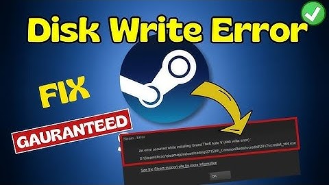 حل مشكلة steam disk write error