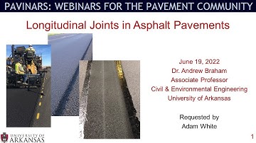 Pavinar: Longitudinal Joints in Asphalt Pavements
