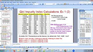 Gini Impurity Index and Naive Bayes Classifier for Numerical Data - explained with examples