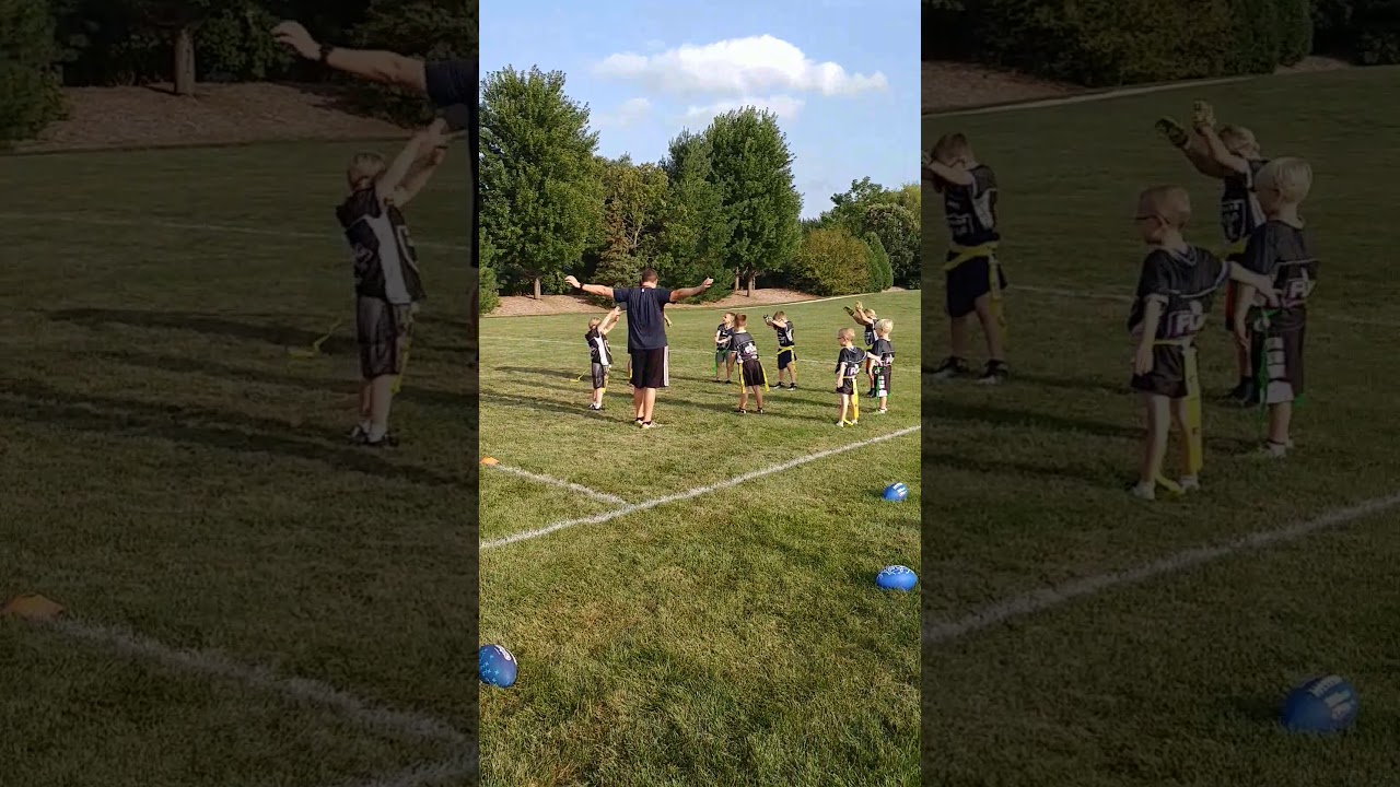 Jack flag football warming up YouTube