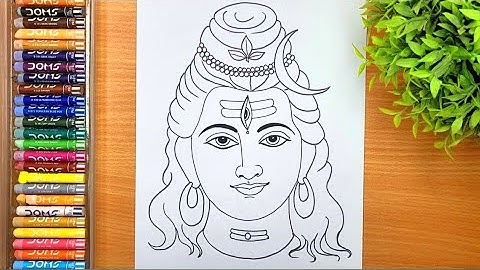 How to draw lord shiva || Easy drawing of Mahadev step by step|| Maha Shivratri drawing...