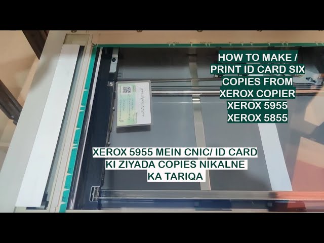 How to print cnic or id card six copies in xerox || Multiple