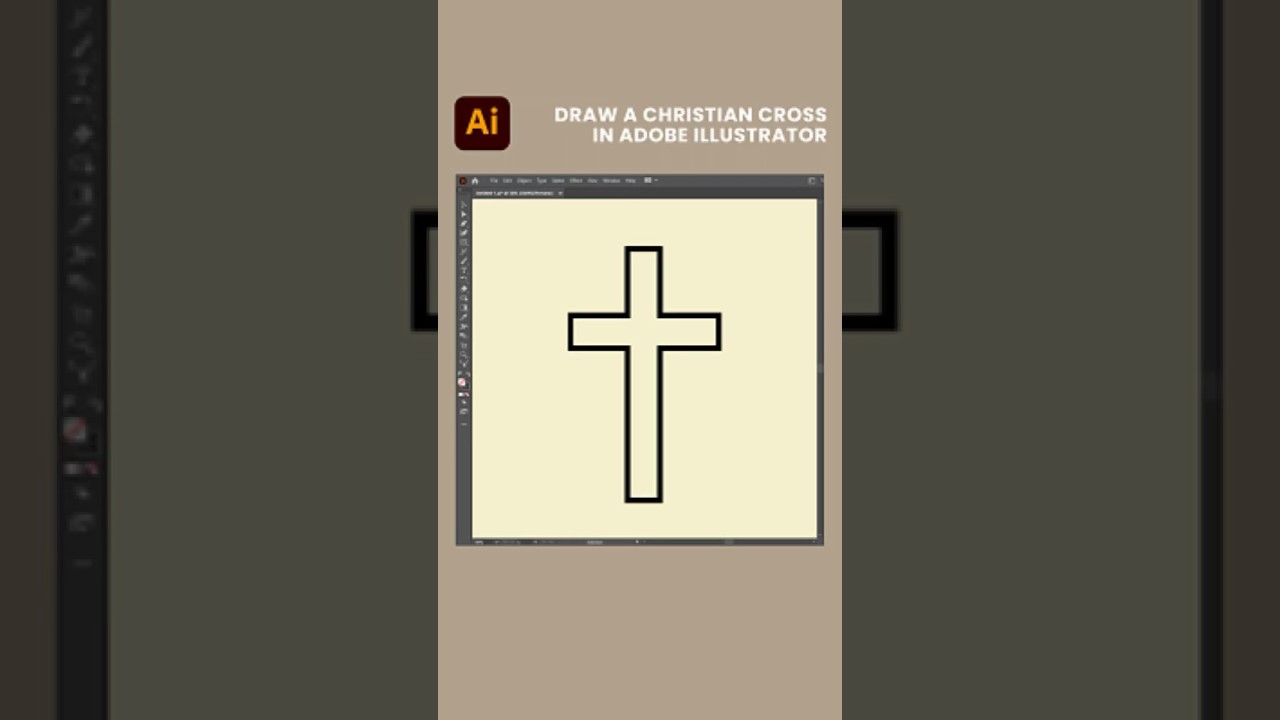 How to draw a Christian cross in Adobe Illustrator | Cách vẽ 1 cây thánh giá trong Adobe Illustrator