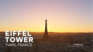 Eiffel Tower Paris Sunset Google Earth Map Animation Project Template - Free Download