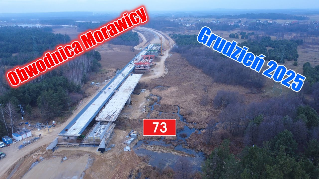 Budowa Drogi Krajowej 73: Obwodnicy Morawicy i Woli Morawickiej | Grudzień 2025 | DJI Mini 4K