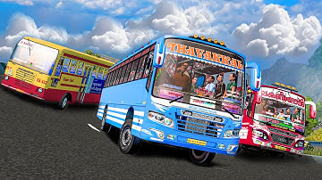 KERALA PRIVATE BUS VS KSRTC RACE IN DANGEROUS ROADS🔥😮ETS2 GAMEPLAY Indian Mods