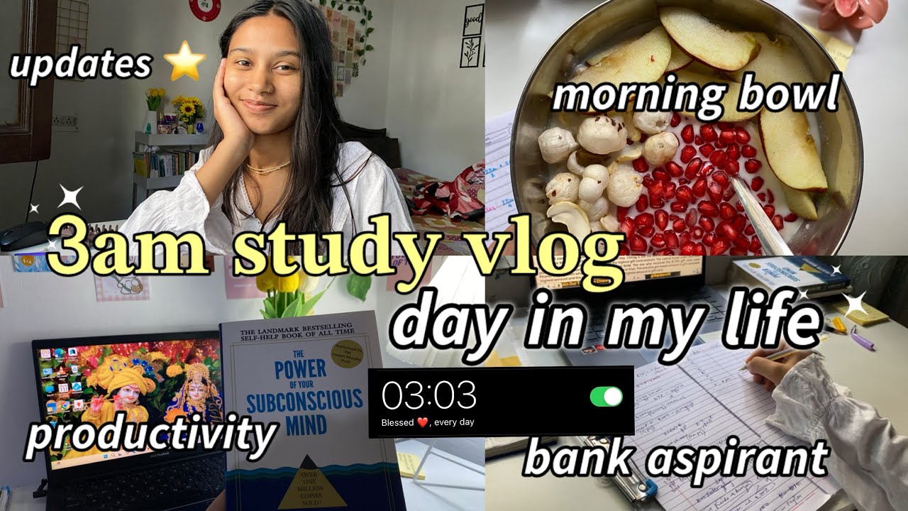 I woke up at 3:00AM🤧~To study for BANK EXAM 2025🌷📚|Productive day in my life 🌼