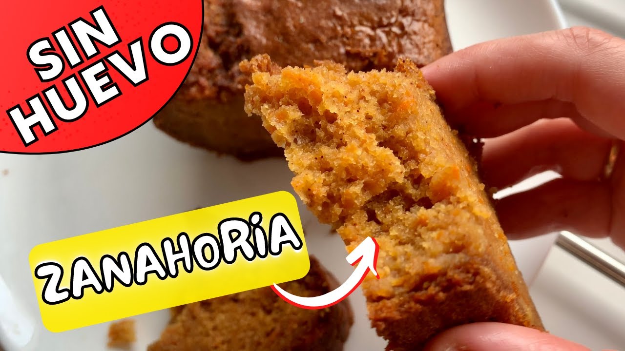 🍞 Bizcocho de Zanahoria SIN HUEVO  👉 [ Muy ESPONJOSO❗️]
