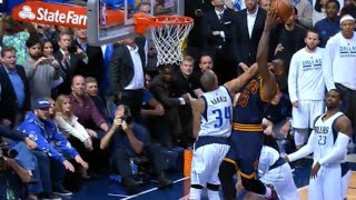 LeBron James' sick clutch poster slam over Devin Harris!