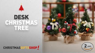 Most Popular Desk Christmas Tree: 8" Artifical fake Mini Christmas Tree for Home Office Bedroom