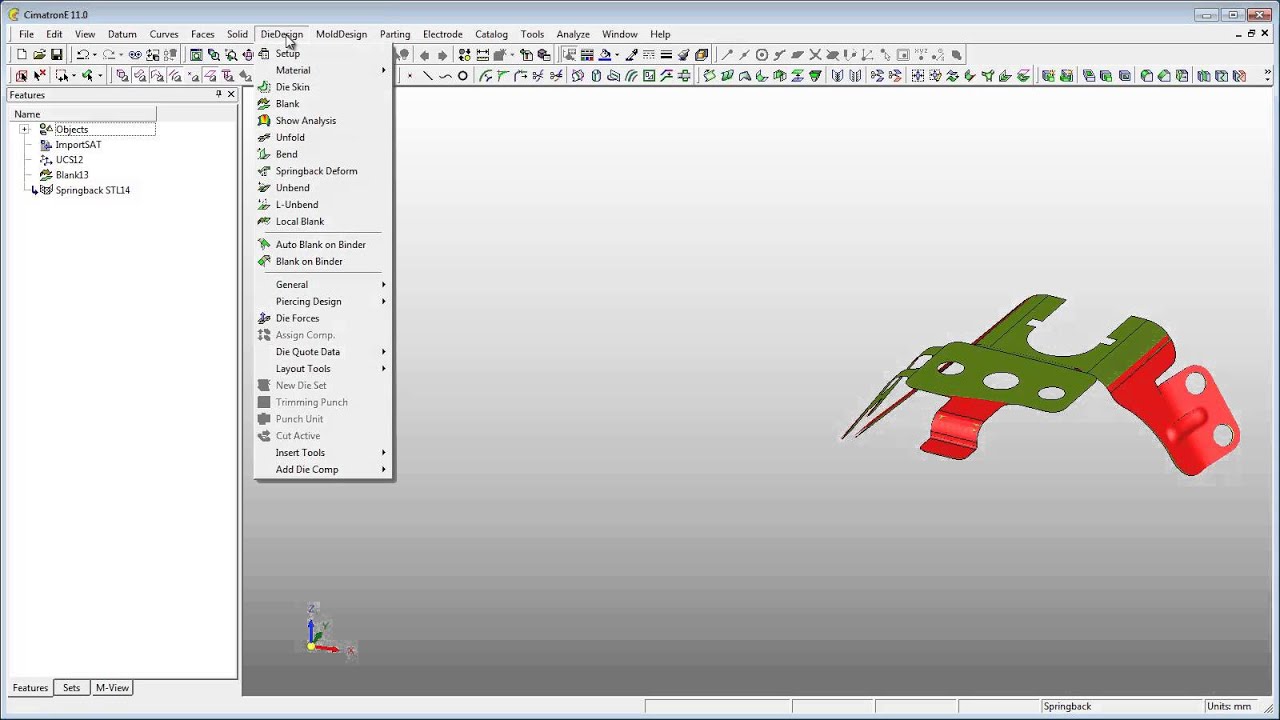 CimatronE 11 Highlights - Springback Analysis
