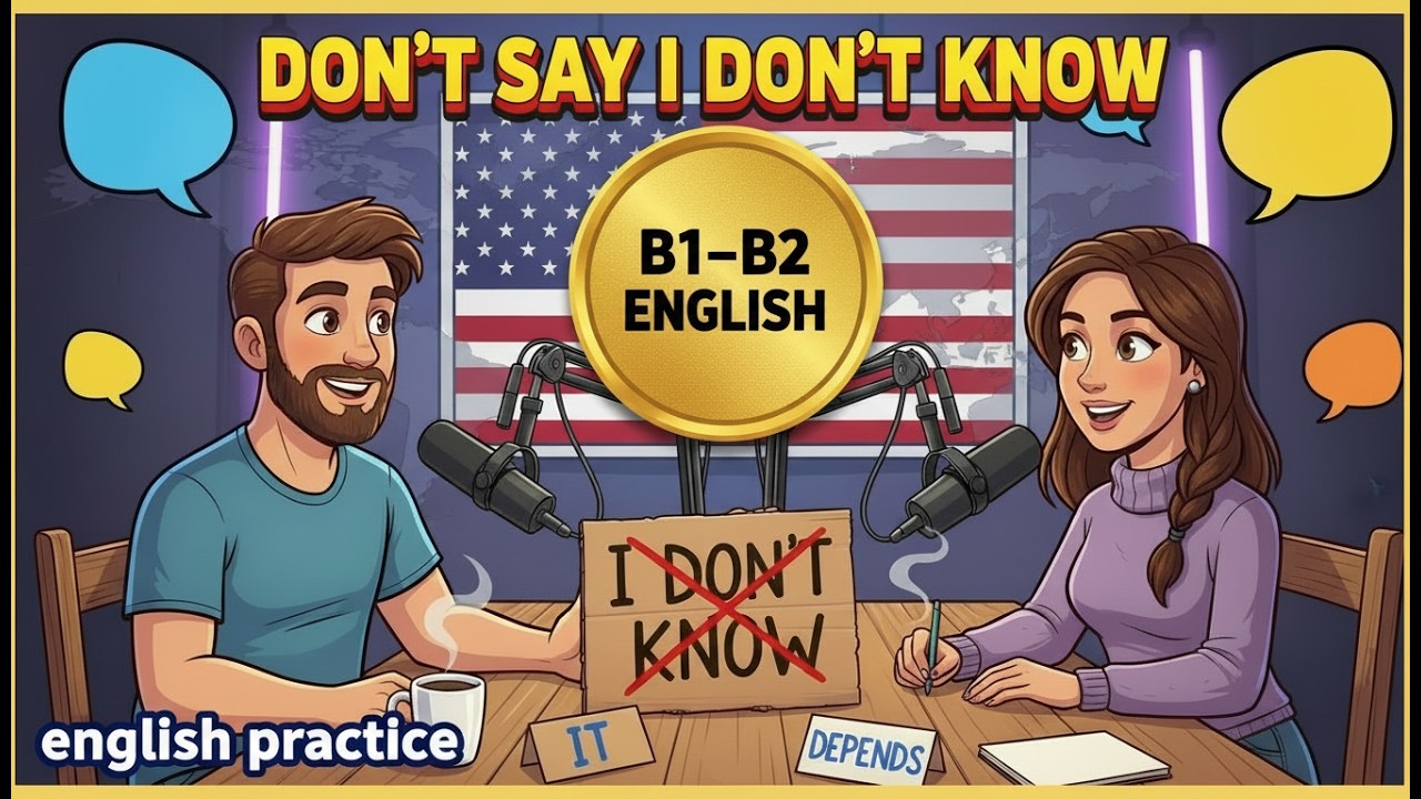 Stop Saying “I Don’t Know” 🧠🗣️ | B1–B2 English Listening (Sound Smarter)