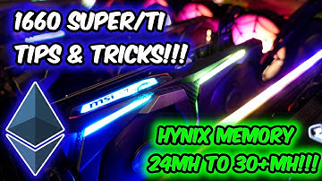 MSI 1660 SUPER/TI HYNIX MEMORY OVER CLOCKING TRICK