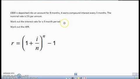 APR & AER, AQA Core Maths Level 3 (Mathmatical Studies)