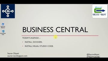 MSDYN365BC - Install Dockers & Visual Studio Code.