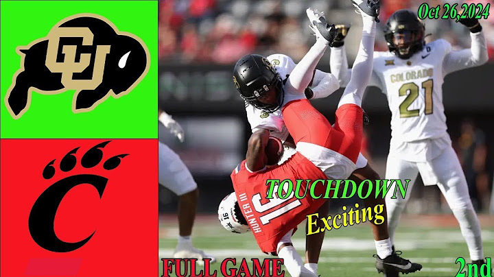 Colorado vs Cincinnati Full Game NCAAF Week 9 College Football 2024