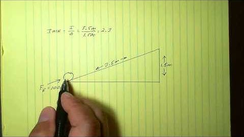 Simple Machines: Inclined Plane Calculations Part 1
