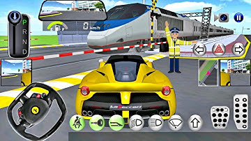 Ferarri Car Driving vs Bullet Train in 3D Driving Class - Best Android IOS Gameplay