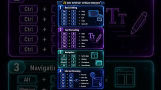 20 Most Important Keyboard Shortcuts ⚡ हर Computer User को आने चाहिए | Keyboard Shortcuts #shorts