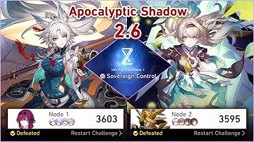 【Honkai: Star Rail】NEW Apocalyptic Shadow 2.6 Diff 4 Full Stars⭐| E0S1 Feixiao & E0S1 Firefly