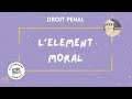 Lment moral de linfraction droit pnal 