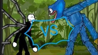 Slenderman VS huggy wuggy | Drawing cartoons 2