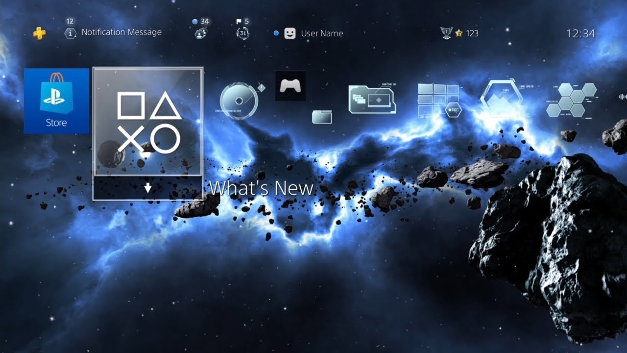 Asteroid Field 4K - PS4 Dynamic Theme - YouTube