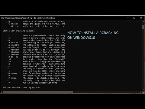 how to install aircrack-ng on windows