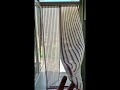 Burgundy Striped Japanese Door Curtain