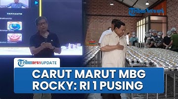 Rocky Gerung Sebut Prabowo Dibuat Pusing Carut Marut MBG, Singgung Keretakan Kabinet Merah Putih