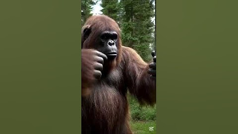 Big Foot First Time Seeing A Phone #bigfoot #yeti #100menvsgorilla #vlog