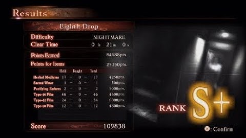 Project Zero: Maiden of Black Water - Eighth Drop S+ Nightmare