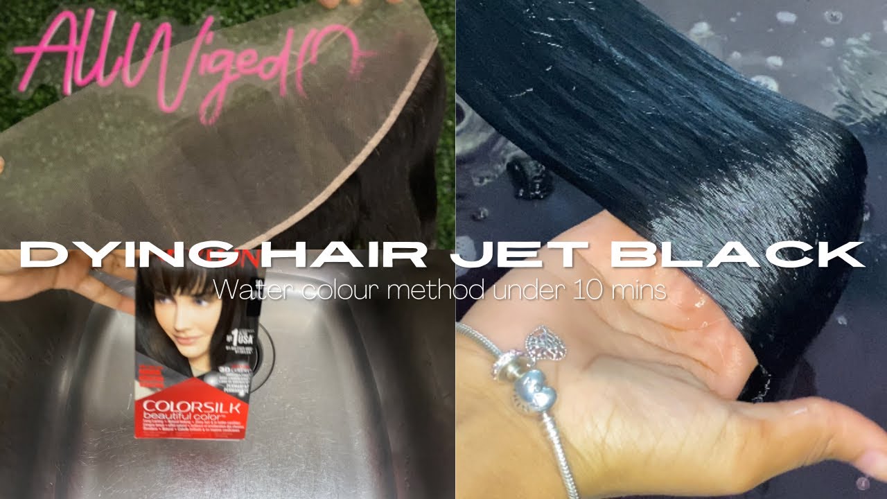 HAIR VLOG ♡| Fastest way to dye bundles jet black  *less than 10 min*
