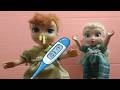 Frozen Elsa &amp; Anna Toddlers Fake Sick! - Annia is Sick
