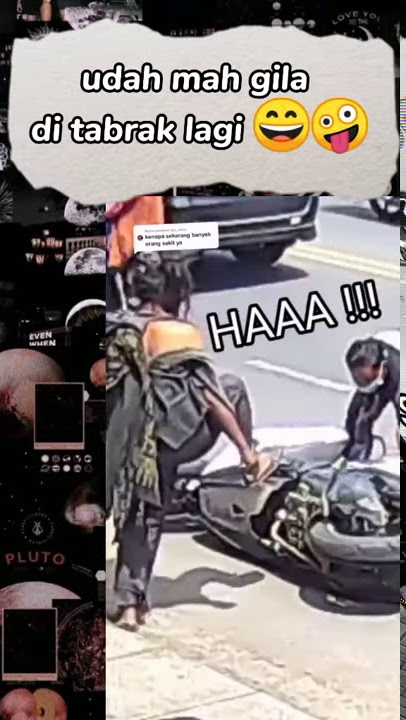 orang gila di tabrak story WA tik tok viral